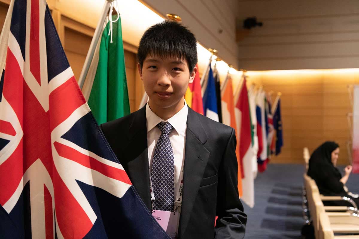 A photo of Andy Chen, a Y20 Task Force member at the MG20 Summit.