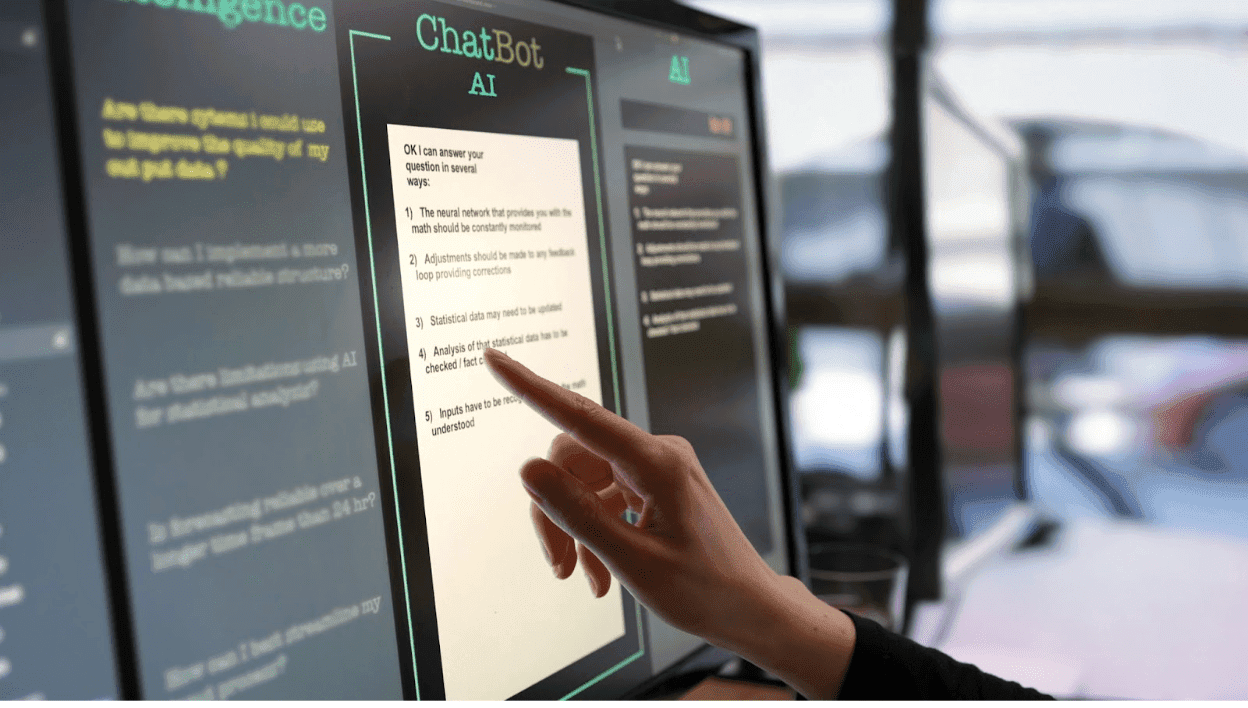A teacher reads a homework assignment written with generative artificial intelligence.