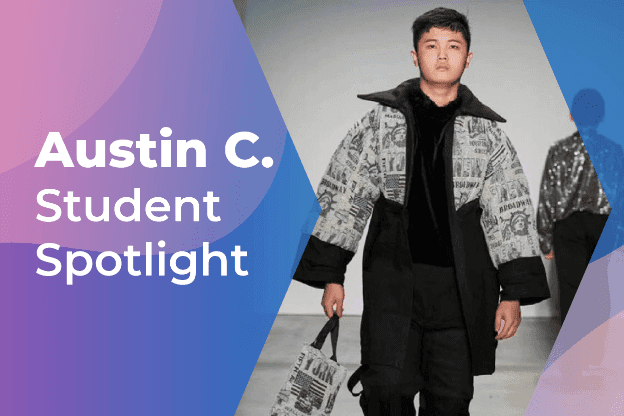 Knovva Academy student walks during New York Fashion Week and had his image published in Elle Magazine.