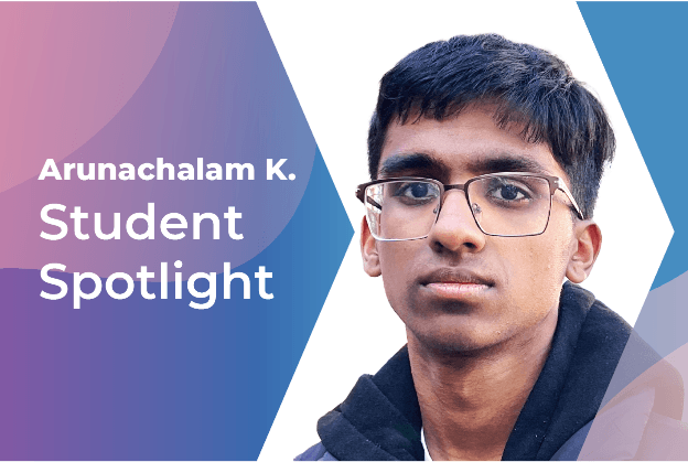 Arunachalam has an interest in computer science, and is a student coder and leader of the chess club.